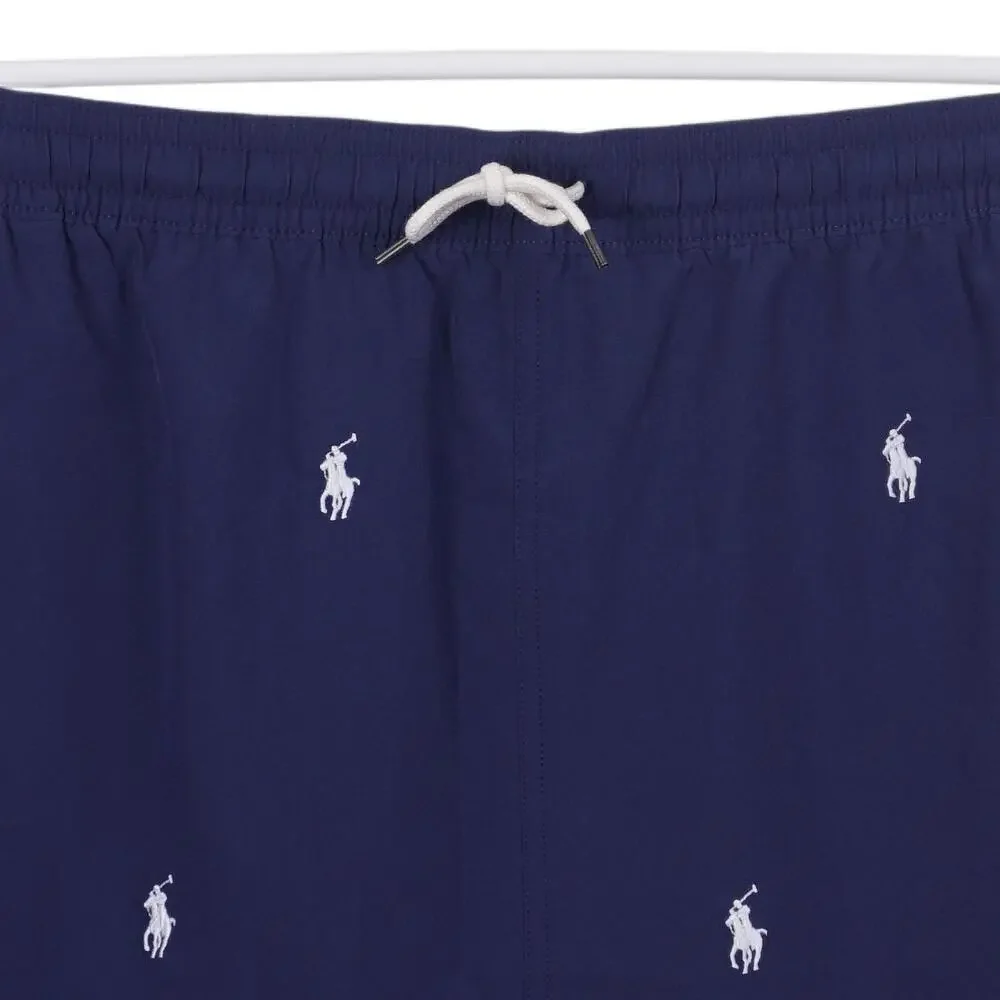 NWOT Polo Ralph Lauren Traveler Swim Trunks 4XLT Blue Pony Pockets Lined Shorts